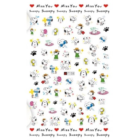 Nail sticker F108 snoopy